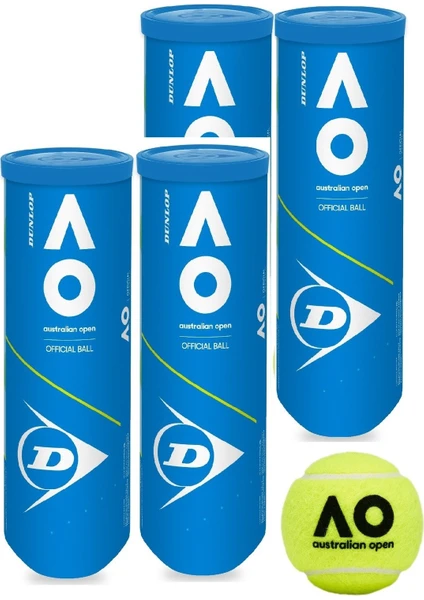 4 Kutu Dunlop Ao Tenis Topu 3lü