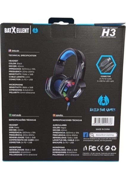 H3 RGB Mikrofonlu Oyuncu Kulaklığı