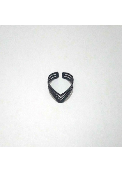 Ayarlanabilir Boynuzlu Eklem Yüzük Siyah