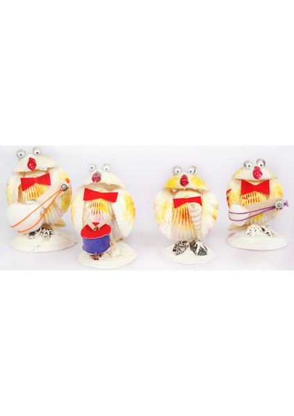 Çalgıcı Kuşlar Biblo-4'lü Set