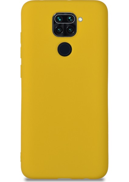 Xiaomi Redmi Note 9 Kılıf Kamera Korumalı Premier Silikon Kapak - Sarı