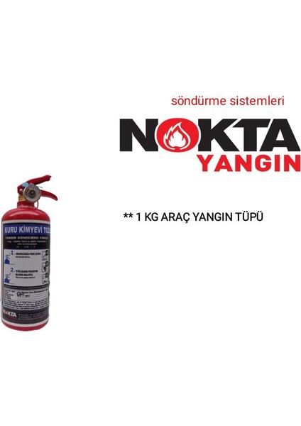 Yangın 1 kg Tozlu Yangın Tüpü