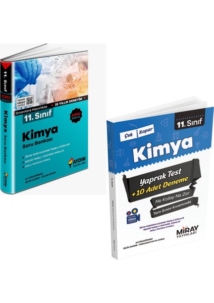 Aydın Yayınları 11. Sınıf Kimya Soru Bankası - 11. Sınıf Kimya Yaprak Test - 10 Deneme