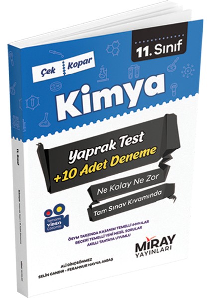 Aydın Yayınları 11. Sınıf Kimya Soru Bankası - 11. Sınıf Kimya Yaprak Test - 10 Deneme modelleri