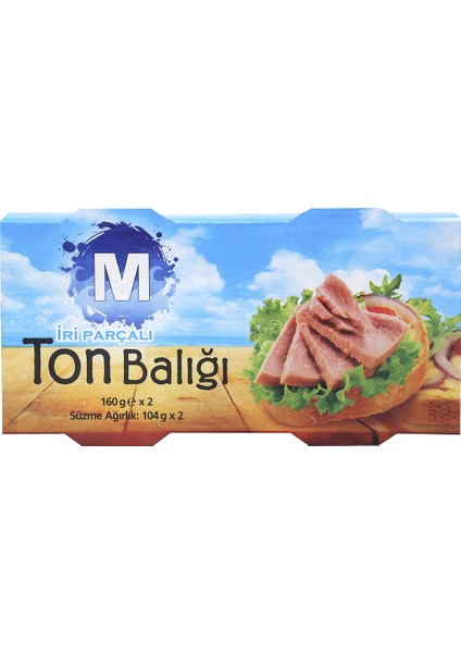 Iri Parçalı Ton Balığı 2X160 gr