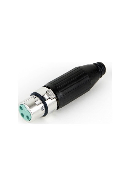 AAA3FPZ Xlr Dişi 3-Pin Siyah Plastik Kapak Konnektör 10’lu Paket