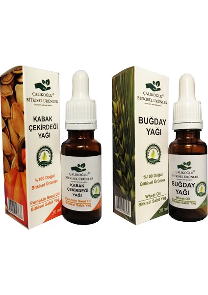 Kabak Çekirdeği Yağı Buğday Yağı 2'li Avantaj Paketi 20 ml