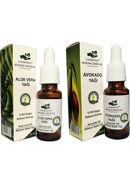 Aloevera Yağı Avokado Yağı 2'li Avantaj Paketi 20 ml