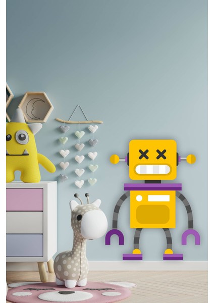 Mutlu Robot Adam Sticker-Çocuk Bebek Odası Sticker