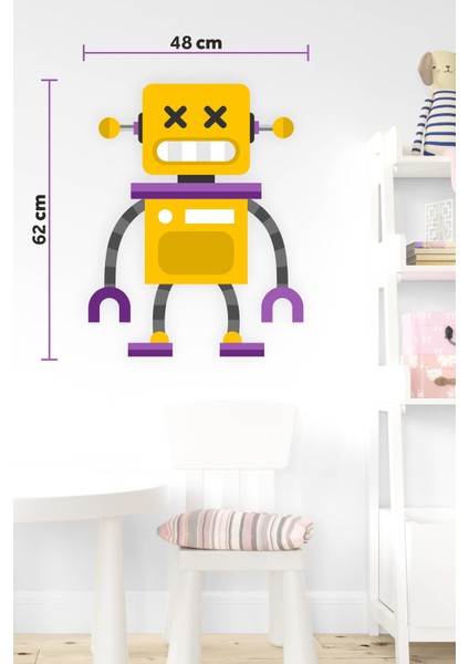 Mutlu Robot Adam Sticker-Çocuk Bebek Odası Sticker modelleri