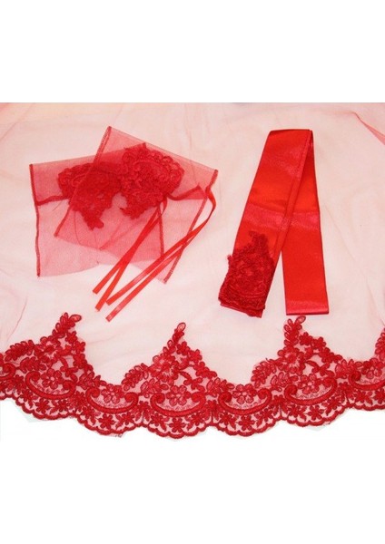 Güpürlü Kına Örtü Takımı