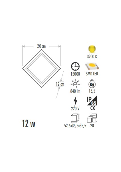 CT-7074 LED Bahçe Armatür