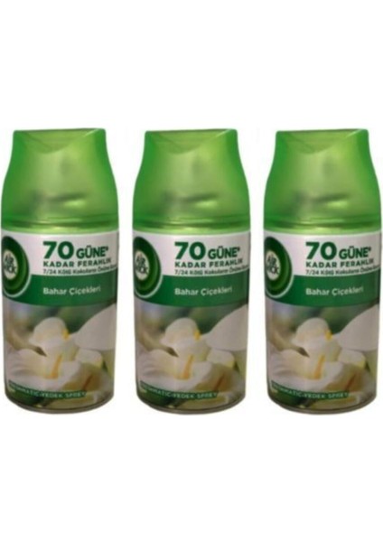 Oda Kokusu Freshmatic Bahar Çiçekleri Yedek 70 Güne Kadar Ferahlık 3 x 250 ml