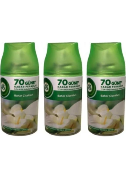 Air Wick Oda Kokusu Freshmatic Bahar Çiçekleri Yedek 70 Güne Kadar Ferahlık 3 x 250 ml