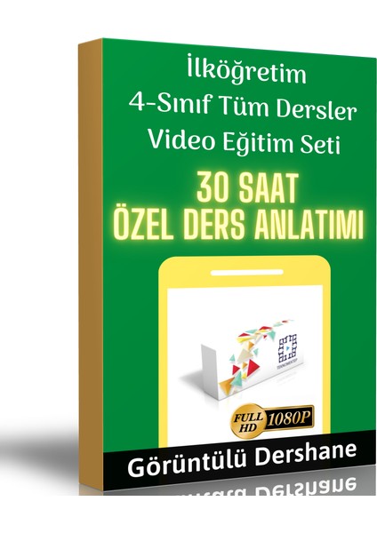 İlköğretim 4. Sınıf Tüm Dersler Görüntülü Eğitim Seti