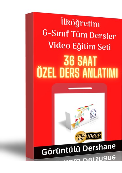 6. Sınıf Tüm Dersler Görüntülü Eğitim Seti