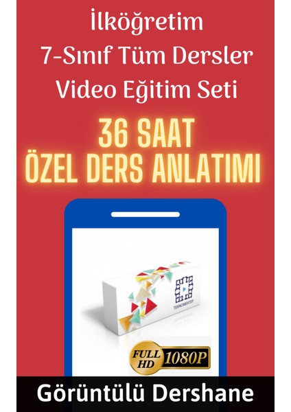 İlköğretim 7. Sınıf Tüm Dersler Görüntülü Eğitim Seti