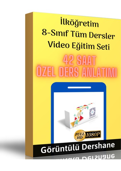 İlköğretim 8. Sınıf Tüm Dersler Görüntülü Eğitim Seti