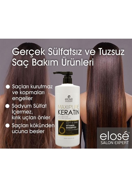 Keratin Şampuan 1000 ml + Argan Saç Serumu 125 ml