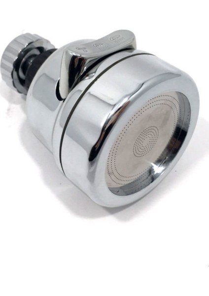 Tasarruflu Oynar Başlık Krom Eviye Musluk Spiral Batarya Ucu 3 Fonksiyonlu