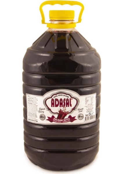 Adana'dan Adaşal Şalgam Suyu Acısız C Vitamini Deposu 5 Lt