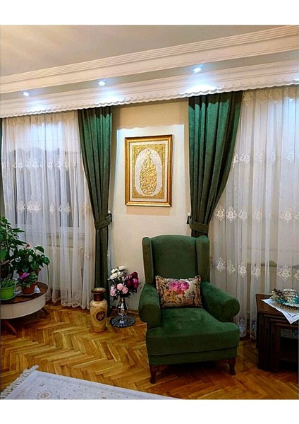 Pazar Islami Tablo 80X60 cm Naht Sanatı El Yapımı Çerçeveli Saff 13.''allah'tan Bir Yardım, Çok ...''