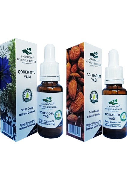 Çörekotu Yağı + Acı Badem Yağı 2'li Avantaj Paketi 40 ml