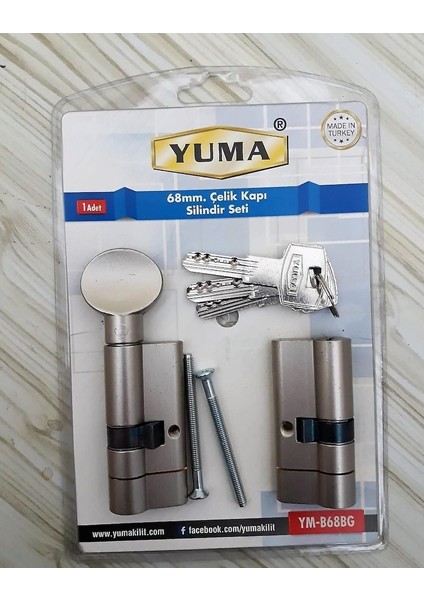 Yuma 68 mm Bilyalı Tuzaklı Kapı Kilit Göbeği Barel Seti 2li