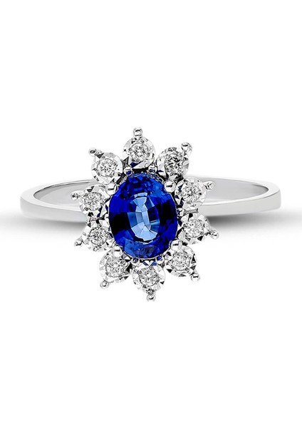 1.15 Ct Safir Pırlanta Yüzük modelleri