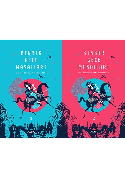 Binbir Gece Masalları Tam Metin (Ciltli) - 2 Kitap