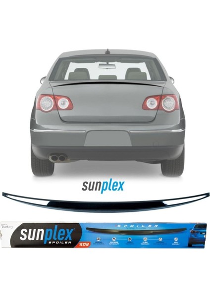 Passat B6 B7 B8 Bagaj Üstü Spoiler Piano Black Enjeksiyon Baskı