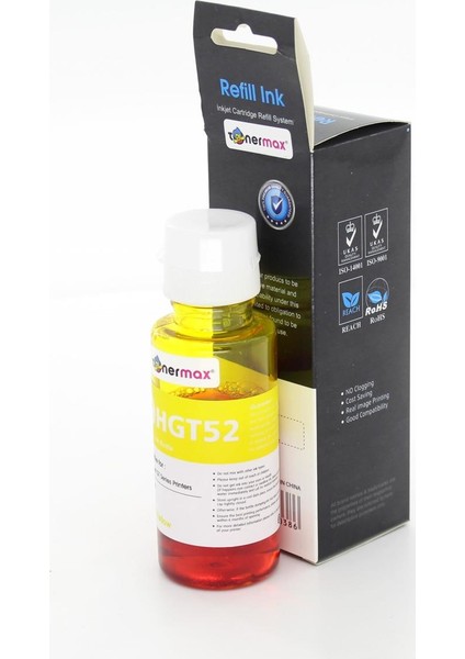 HP GT52 M0H56AE Sarı Muadil Mürekkep