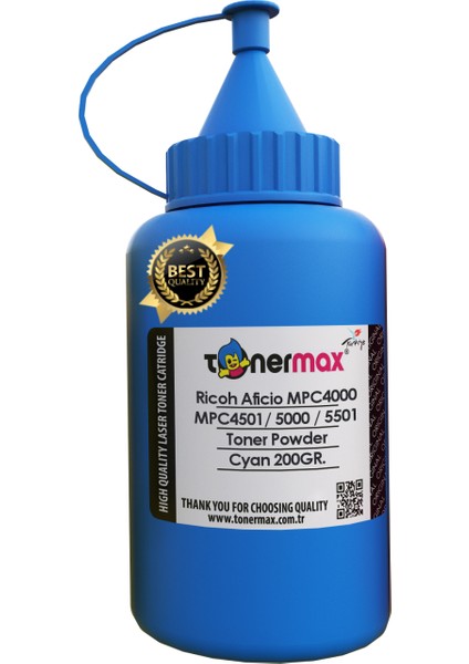 Ricoh Aficio MPC4000 Toner Tozu Mavi/ MPC4501 / MPC5000 / MPC5501 Toner Tozu