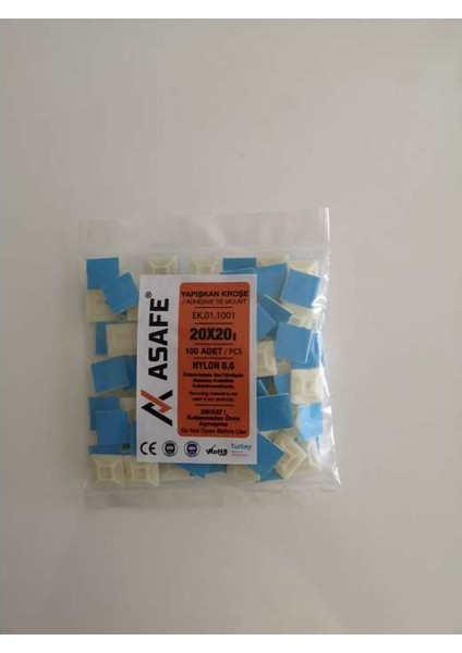 20X20 Yapışkan Kroşe EK011001 (100 Adet)