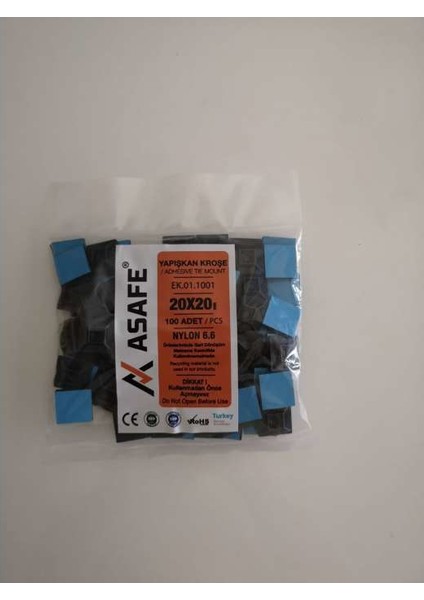 20X20 Yapışkan Kroşe EK011001 (100 Adet)