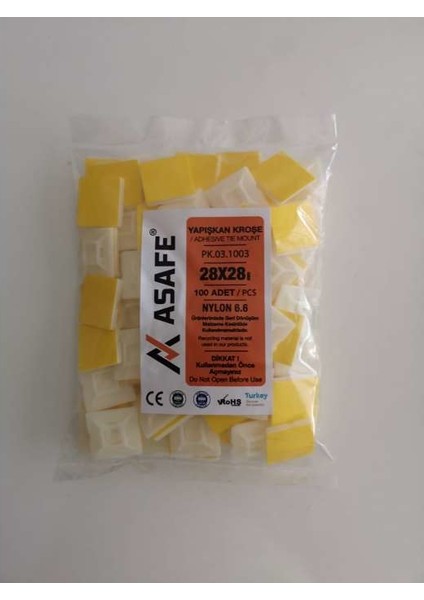 28X28 Yapışkan Kroşe PK031003 (100 Adet)
