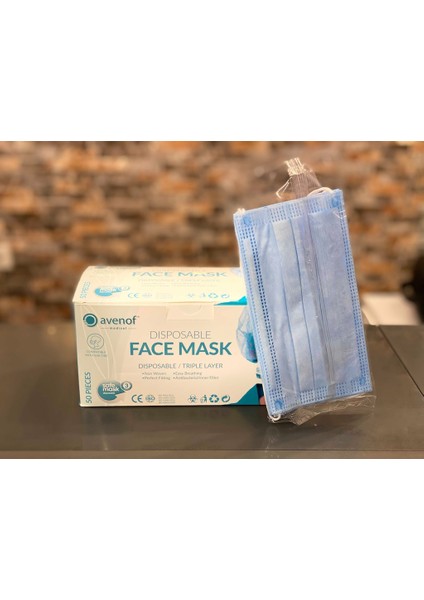 Disposable Face Mask 50 Adet Meltblown Cerrahi Maske