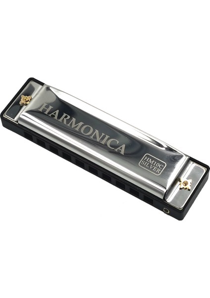 HM10C Silver Harmonica - Domajör Mızıka