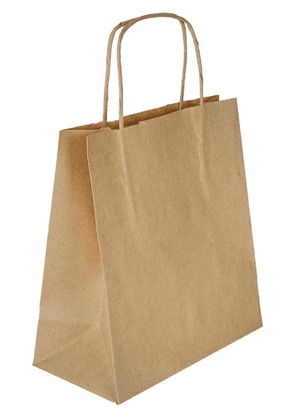 Burgu Saplı Karton Çanta 25 Adet 29X15X29