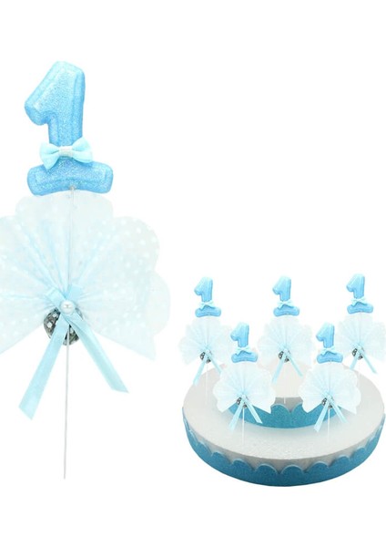 1 Yaş Lavantalı Çubuk Süs, Mavi, 30 Adet