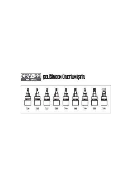 9 Adet 1/2 Torx Lokma Takımı Seti (Erkek) MK2740