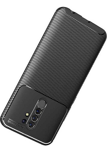 Xiaomi Redmi 9 Kılıf Rugged Armor Karbon Desenli Lüx Negro Silikon Arka Kapak Siyah fırsatları
