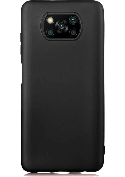 Case 4U Xiaomi Poco X3 / Poco X3 Pro Kılıf Klasik Mat Renkli Yumuşak Premier Silikon Siyah