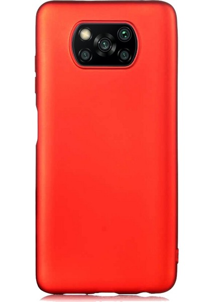 Xiaomi Poco X3 / Poco X3 Pro Kılıf Klasik Mat Renkli Yumuşak Premier Silikon Kırmızı