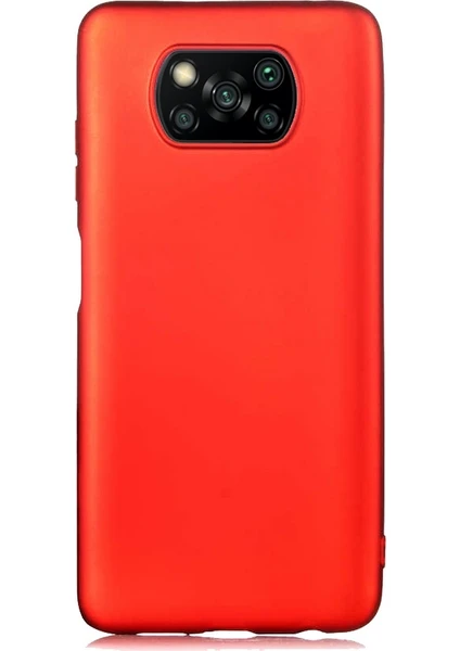 Case 4U Xiaomi Poco X3 / Poco X3 Pro Kılıf Klasik Mat Renkli Yumuşak Premier Silikon Kırmızı