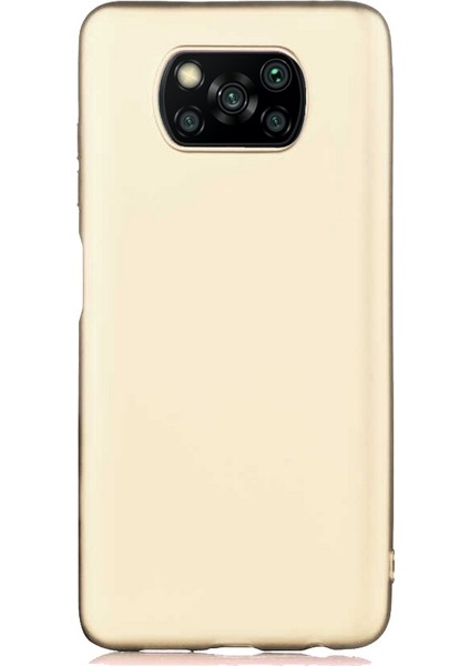 Xiaomi Poco X3 / Poco X3 Pro Kılıf Klasik Mat Renkli Yumuşak Premier Silikon Altın