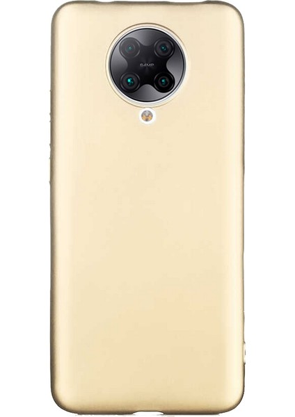 Xiaomi Poco F2 Pro Kılıf Klasik Mat Renkli Yumuşak Premier Silikon Altın