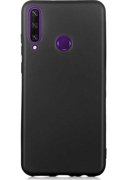 Case 4U Huawei Y6p Kılıf Klasik Mat Renkli Yumuşak Premier Silikon Siyah