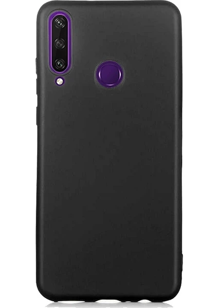 Case 4U Huawei Y6p Kılıf Klasik Mat Renkli Yumuşak Premier Silikon Siyah