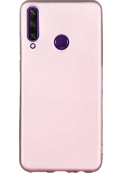 Huawei Y6p Kılıf Klasik Mat Renkli Yumuşak Premier Silikon Rose Gold